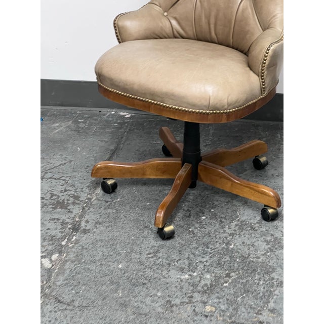 Late 20th Century Century Furniture Camden Leather Office Chair For Sale - Image 5 of 12