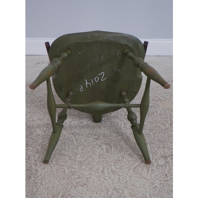 Bench Made Green Painted Loop Back Windsor Armchair For Sale - Image 18 of 18