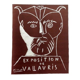 Picasso Lithograph 75 Expo Vallauris 1955 For Sale