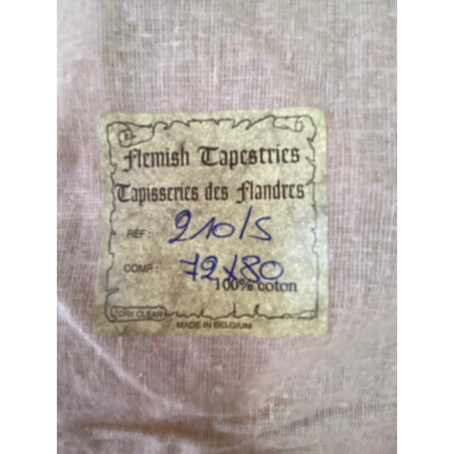 Textile Vintage Flemish Flower Basket Jacquard Woven Tapestry - 34” X 32” For Sale - Image 7 of 8