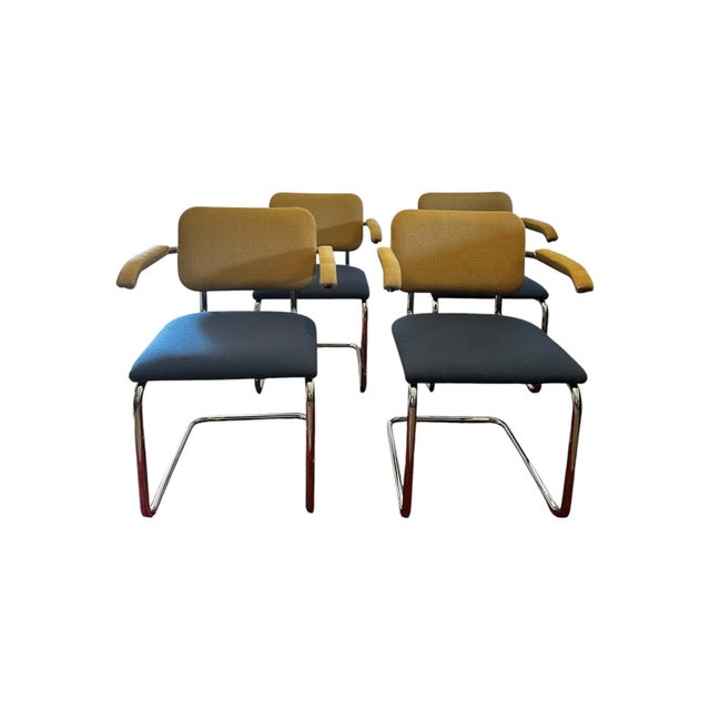 Marcel Breuer for Knoll Cesca Dining Arm Chairs For Sale In Dallas - Image 6 of 10