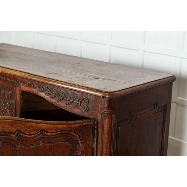 18th Century French Carved Walnut Marriage Buffet, 1720 For Sale - Image 12 of 14