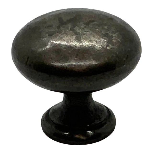 Drexel Heritage Round Hammered Knob in Pewter For Sale