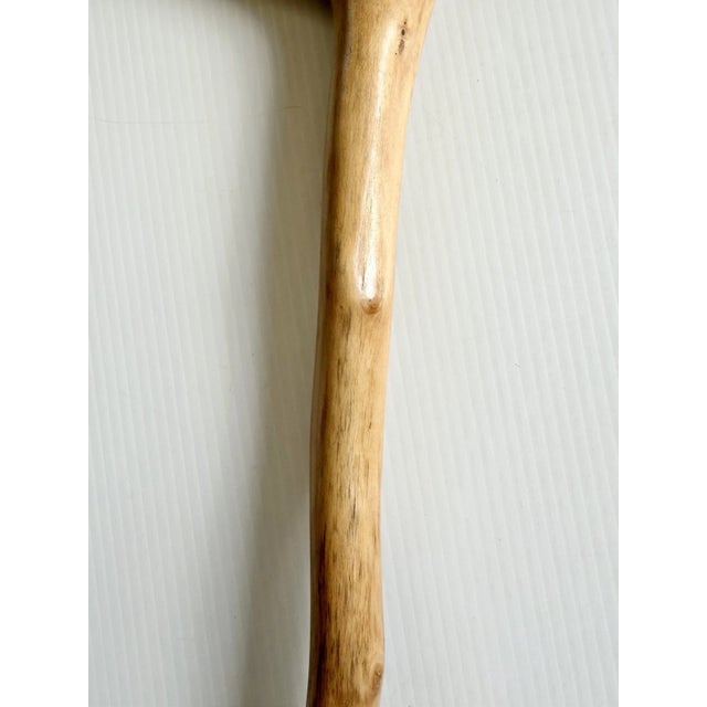 Natural Wooden Walking Stick, Rustic Hiking Staff/ Cane Twisted, T Handle 36” For Sale - Image 12 of 15