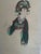 Large Silk Scroll Wall Hanging of Japanese Woman For Sale - Image 4 of 6
