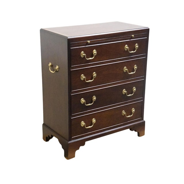 High End Solid Mahogany Traditional Style 25" Chairside Chest / Accent End Table For Sale - Image 4 of 13