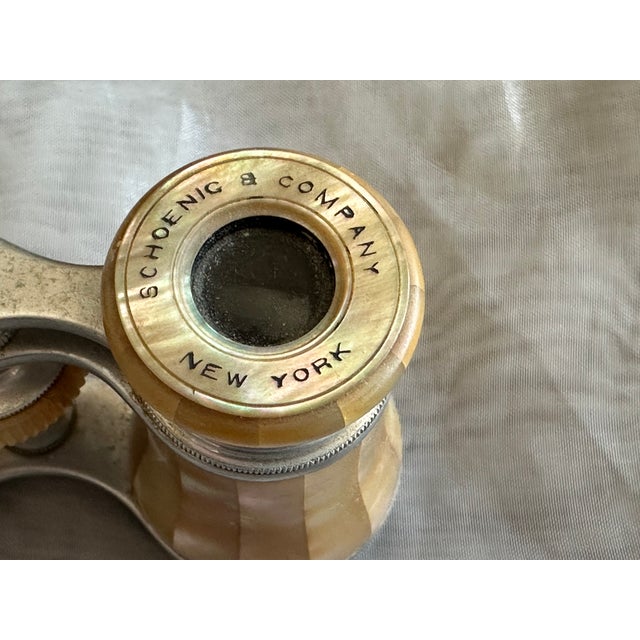 Antique Mother of Pearl French Opera Glasses in Leather Case For Sale - Image 18 of 18