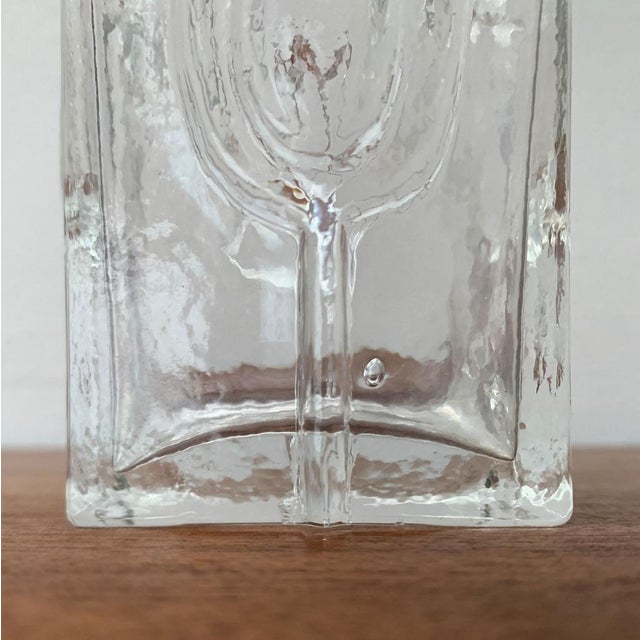 Mid-Century Scandinavian Glass Vase with Flower Motif, 1960s For Sale - Image 16 of 18