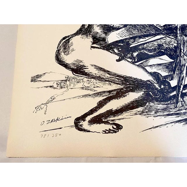 Ossip Zadkine - The Labors of Hercules - Fight with the Stymphalian bird Original lithograph on wove paper Signed in...
