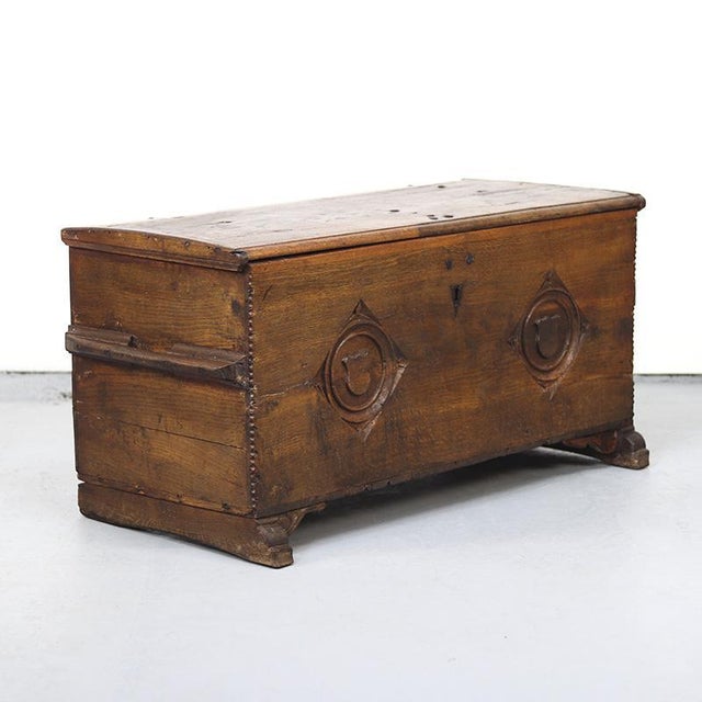 18th Century Rustic Oak Chest For Sale - Image 12 of 14