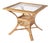 Antigua 34.25 in. W Square Rattan Glass Top Dining Table, Natural Rattan For Sale