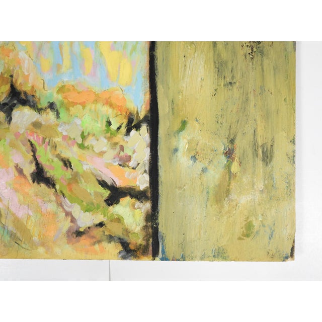 Abstract Contemporary Expressionist Cloudy Mountain Landscape Painting For Sale - Image 3 of 7