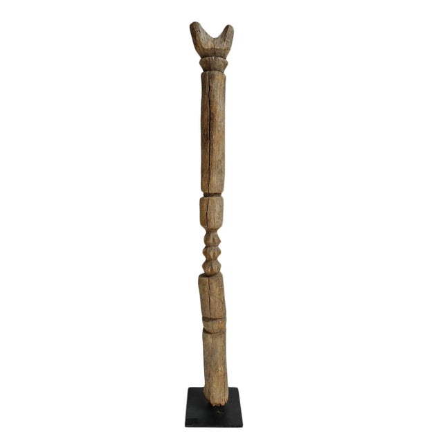 Vintage Old Mossi Tribal African Tent Post Sculpture For Sale - Image 4 of 4