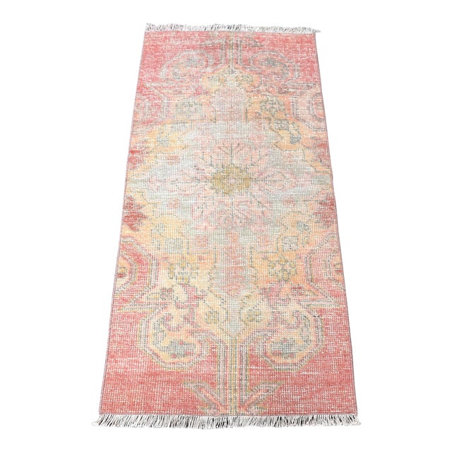 1960s Small Anatolian Handmade Area Rug For Sale