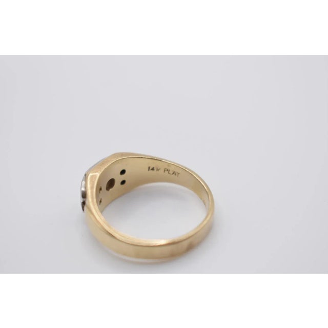 Mid 20th Century Men's Gold Diamond Ring, Size 8.5 For Sale In Wichita - Image 6 of 6