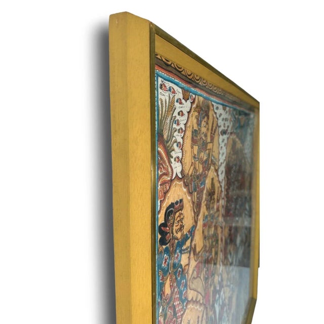 Balinese Kamasan Painting, "Burning of the God of Love, Samaradahan", C. 1940 For Sale - Image 10 of 13