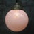 Art Deco French White Glass Globe and Brass Pendant Lamp For Sale - Image 4 of 7