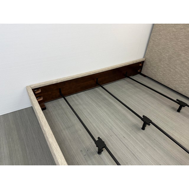 Transitional Eastern King Hickory Chair Company Kim Upholstered Bed Frame For Sale - Image 3 of 12