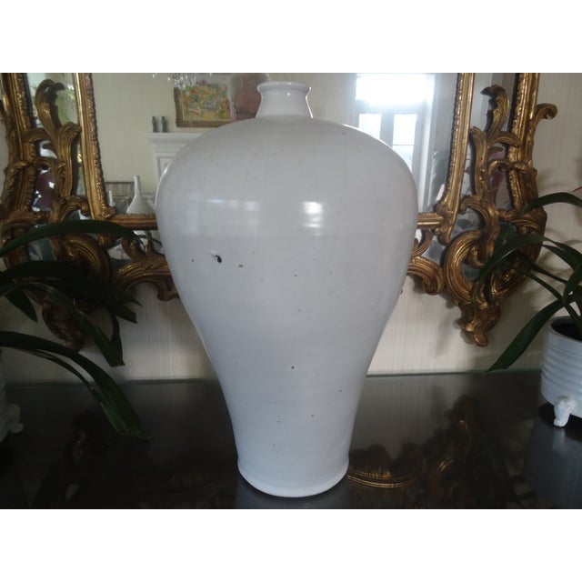 A Massive Extra Large Blanc De Chine Meiping of fine quality. Last picture shows some original crackling in the glaze.