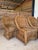 Wood Set of 8 Organic Modern Rustic Coastal Braided Rattan Dining Chairs For Sale - Image 7 of 12