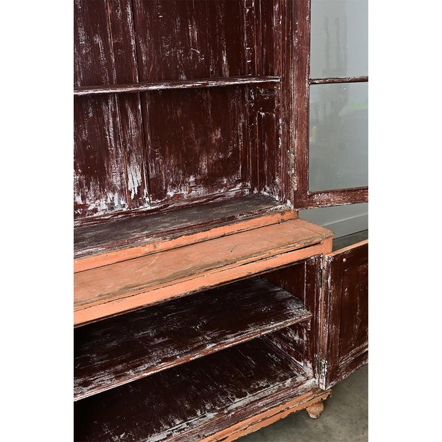 French Provincial French 19th Century Painted Bibliotheque For Sale - Image 3 of 12