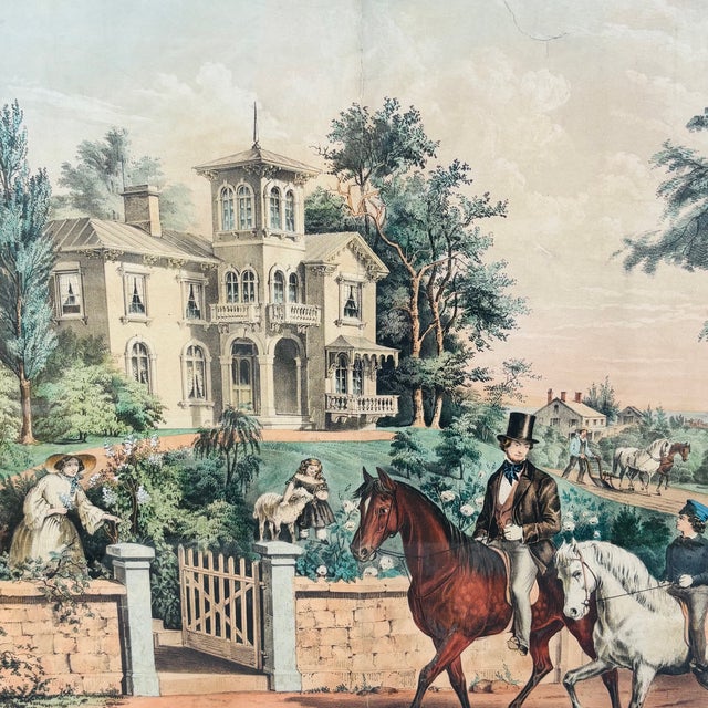 Before Currier & Ives, there was N Currier: This original iconic “American Country Life – May Morning” lithograph was...