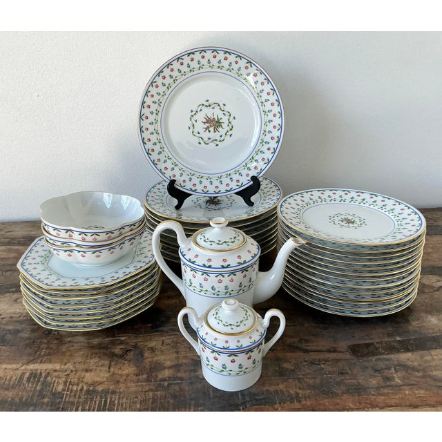 Mid 20th Century Vintage Regency Ceralyne Limoges “Lafayette” Floral China - Set of 35 For Sale - Image 5 of 9