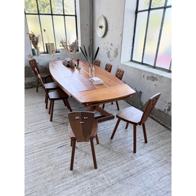 Table and Chairs Set by Malmvall, 1950s, Set of 9 For Sale - Image 13 of 18