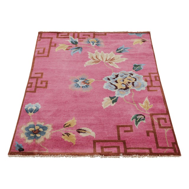 Made with hand-knotted wool, this 3x4 contemporary rug represents the Chinese Art Deco rug collection by Rug &...