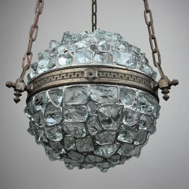 Antique Art Nouveau Style Chandelier with Chains, Austria, 1890s For Sale - Image 12 of 18