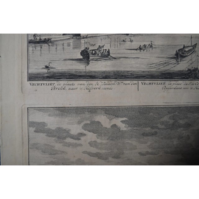 Amsterdam, 1719 Two Engravings on One Sheet : Vechtvliet and Hofwerk For Sale - Image 6 of 12