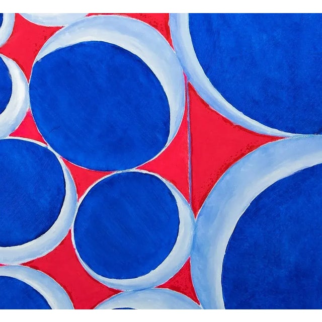 Circles on Red is and original contemporary artwork realized by the Italian artist Giorgio Lo Fermo in 2020. Original oil...