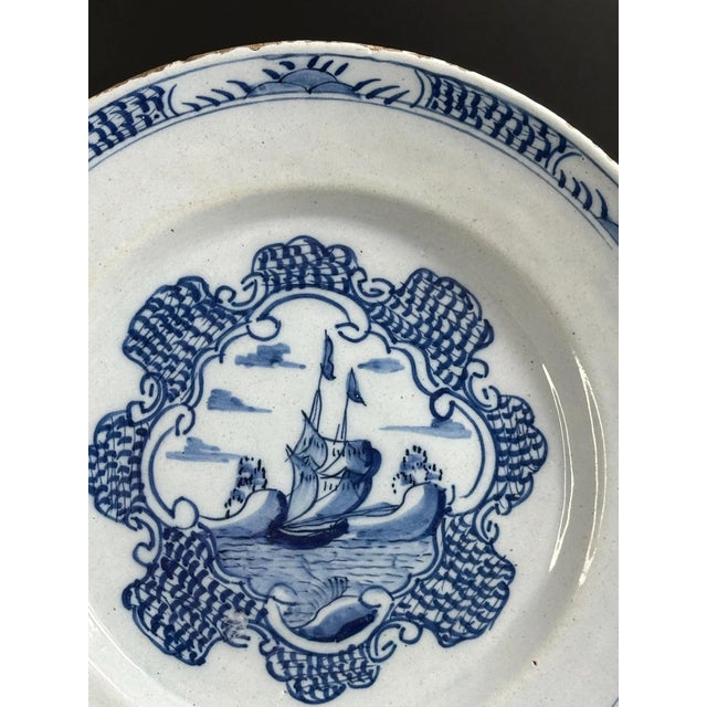 Dutch Delft Charger, 1750-1780 For Sale - Image 3 of 7