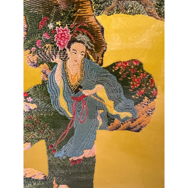 1970s Vintage Asian Embroidery Art of the Eight Immortals Celebrating Longevity For Sale - Image 5 of 11