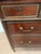Louis XVI Style Chest of Drawers in Mahogany with Grey Veined Marble Top For Sale - Image 3 of 14