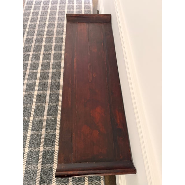 Antique Chinese Hardwood Bench / Low Seat – Ming Dynasty Style For Sale In Boston - Image 6 of 9