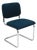 Bauhaus Marcel Breuer Cesca Upholstered Side Chair in Blue Fabric by Gordon For Sale