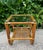Accent Table Bentwood Rattan Glass Top Vintage For Sale - Image 4 of 5