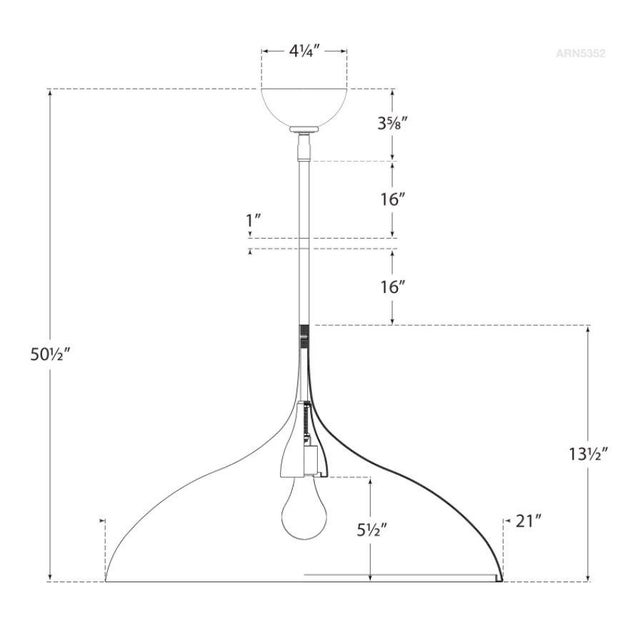 Modern AERIN for Visual Comfort Signature Agnes Large Pendant in Gild with White Interior For Sale - Image 3 of 3