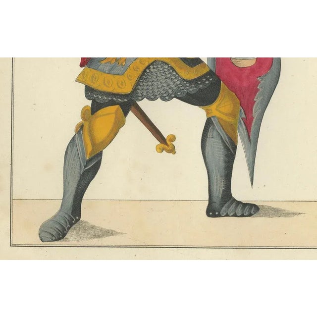 Duel with Ornate Shields and Daggers, 1842, Lithograph For Sale - Image 4 of 7