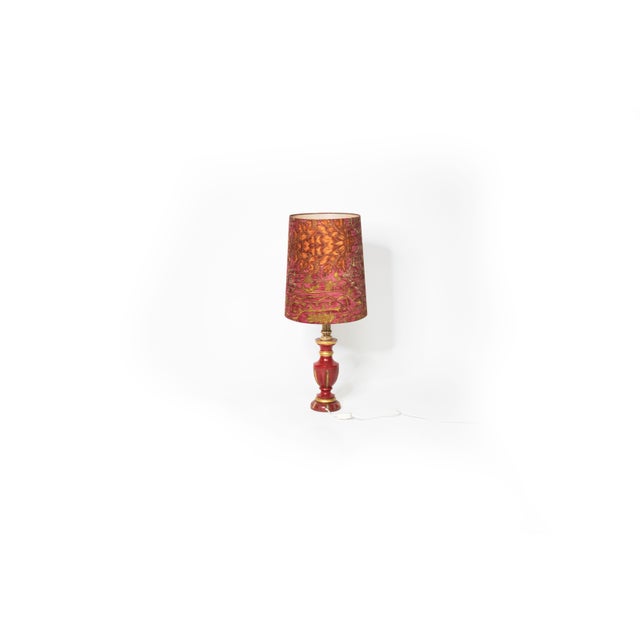 Vintage Patterned Table Lamp, 1950s For Sale - Image 4 of 7