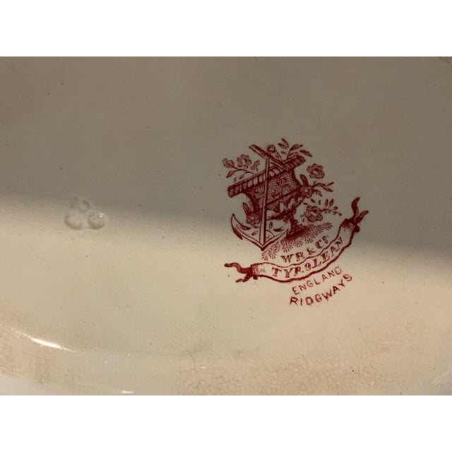 Ceramic Early 1800’s Tyrolean Red Serving Bowl For Sale - Image 7 of 8