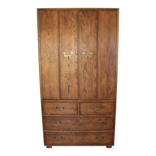 Henredon Campaign Style Armoire For Sale