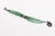 A triple strand of faceted Columbian emerald beads with a fish motif clasp with pave`-set diamonds and a double cap top...