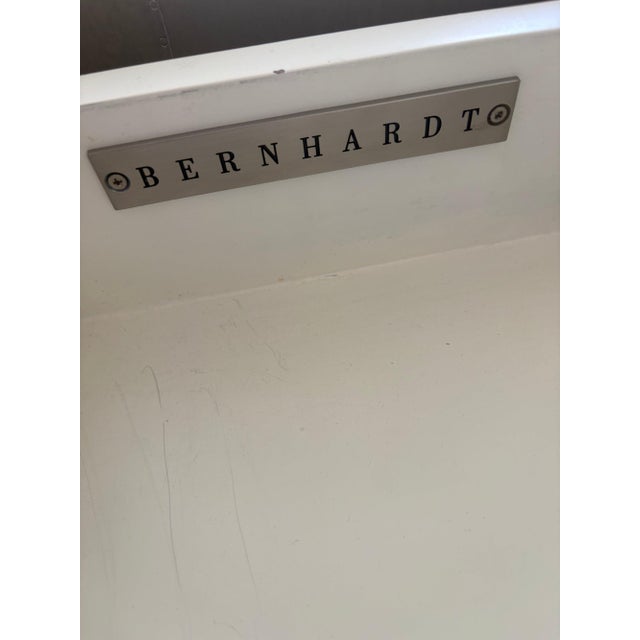 Art Nouveau 1980s Bernhardt Interiors "Fleur" Credenza in German Silver & Reclaimed Teak For Sale - Image 3 of 18