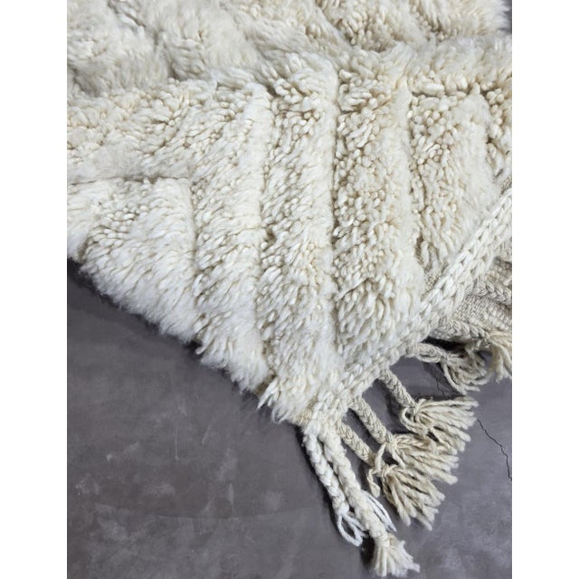 White Moroccan Runner Rug - 6.3 X 2.3 Ft For Sale In Cleveland - Image 6 of 8