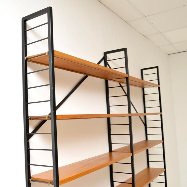 Vintage Teak Ladderax Bookcase Shelving from Staples Cricklewood, 1960s For Sale - Image 4 of 11
