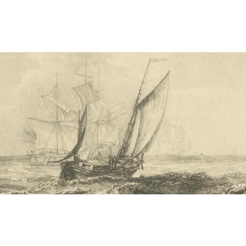 Sherlock, Fishing Boats at Sea, 1811, Etching For Sale - Image 6 of 11