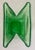 Glass 2009 Blenko Antique Green Paper Bag Blown Art Crackle Glass Vase Mid-Century Modern Style For Sale - Image 7 of 12