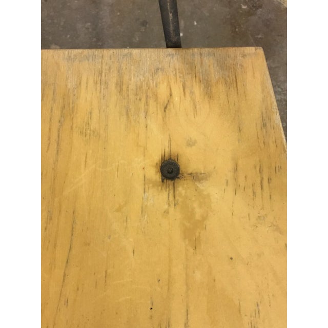 Wood 1990s Chipotle Chair by Bruce Gueswel Earlier Production Wood and Wrought Iron Industrial For Sale - Image 7 of 13